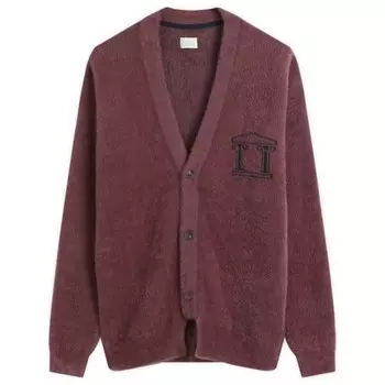 Кардиган свободного кроя из шенилловой пряжи Aries, коричневый