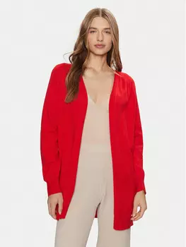 Кардиган свободного кроя Pieces, красный