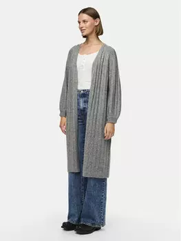 Кардиган свободного кроя Pieces, серый