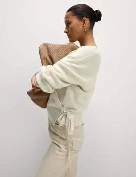 Кардиган свободного кроя с V-образным вырезом Marks & Spencer, цвет Light natural