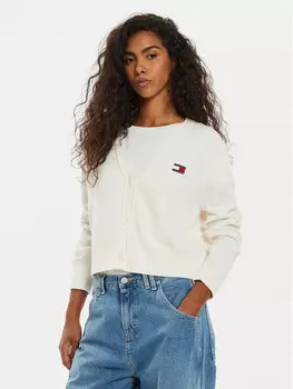 Кардиган свободного кроя Tommy Jeans, белый