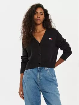 Кардиган свободного кроя Tommy Jeans, черный