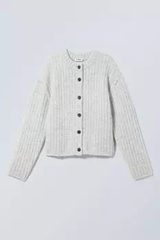 Кардиган свободного кроя Weekday, серый