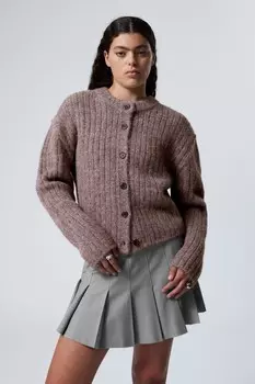 Кардиган свободного кроя Weekday, серый