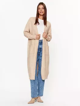 Кардиган свободного кроя Yas, бежевый