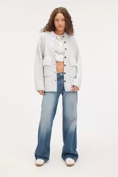 Кардиган свободной вязки. Monki, серый