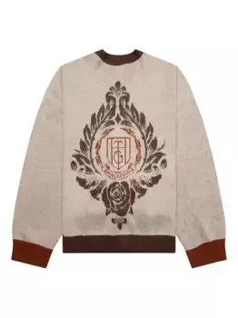 Кардиган, связанный интарсией Honor The Gift, коричневый