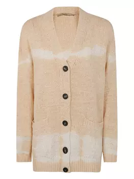 Кардиган, связанный интарсией Nuur, нейтральный