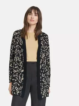 Кардиган TAIFUN, цвет schwarz/beige