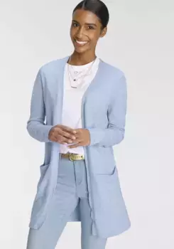 Кардиган Tamaris с карманами, цвет Hellblau (Strickjacke Aus Nachhaltigem Material)