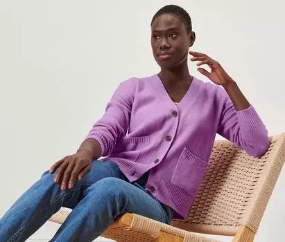 Кардиган Tchibo, сиреневый пестрый