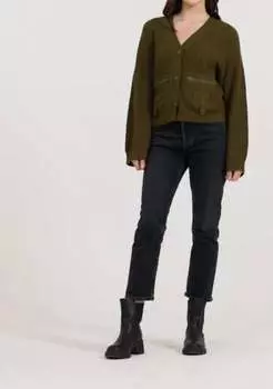 Кардиган темно-оливкового цвета, приталенный в хозяйстве Vintage Havana