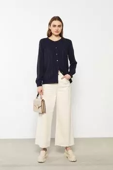 Кардиган - Темно-синий - Классический крой LC Waikiki, темно-синий