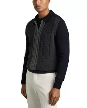 Кардиган Tennant Wool Color Block Regular Fit REISS, мультиколор