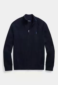 Кардиган TEXTURED COTTON FULL ZIP SWEATER Ralph Lauren, темно-синий