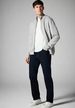 Кардиган TEXTURED PREMIUM ZIP THROUGH Next, серый