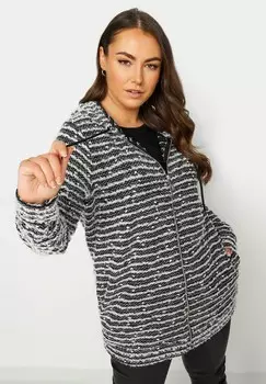 Кардиган Textured Zip Up Yours Clothing, антрацит