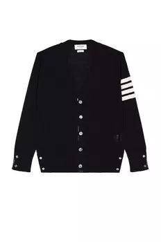 Кардиган Thom Browne Sustainable Merino Classic Sweater, темно-синий