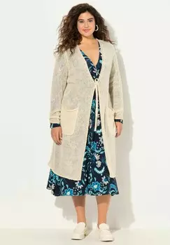 Кардиган TIE FRONT LONG SLEEVE Ulla Popken, бежевый