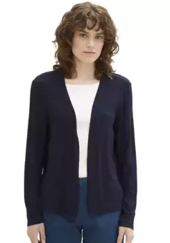 Кардиган TOM TAILOR, без застежки, синий