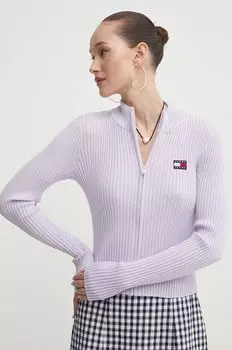 Кардиган Tommy Jeans, фиолетовый
