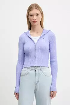 Кардиган Tommy Jeans, фиолетовый