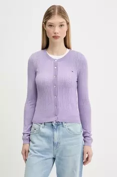 Кардиган Tommy Jeans, фиолетовый