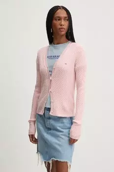 Кардиган Tommy Jeans, розовый