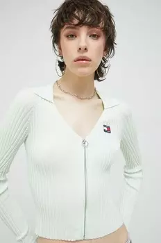 Кардиган Tommy Jeans, зеленый