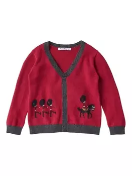 Кардиган тонкой вязки Familiar, красный