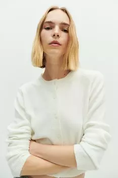 Кардиган тонкой вязки H&M, бежевый