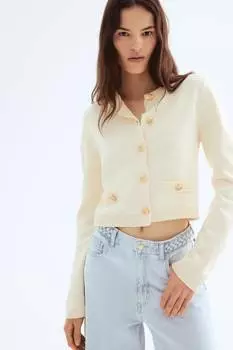 Кардиган тонкой вязки H&M, бежевый