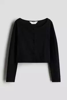 Кардиган тонкой вязки H&M, черный