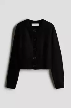 Кардиган тонкой вязки H&M, черный