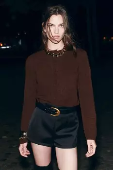 Кардиган тонкой вязки H&M, коричневый