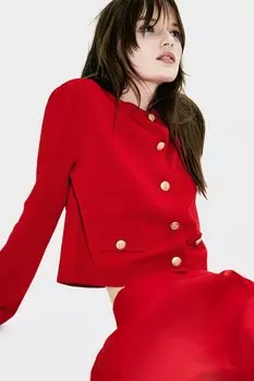 Кардиган тонкой вязки H&M, красный