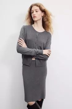 Кардиган тонкой вязки H&M, серый