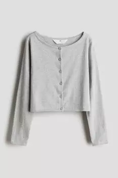 Кардиган тонкой вязки H&M, серый