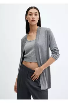 Кардиган тонкой вязки Mango, серый