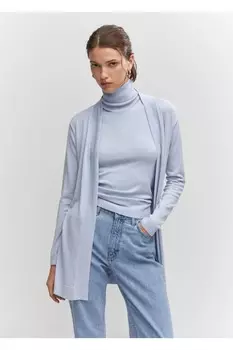 Кардиган тонкой вязки Mango, синий