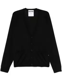 Кардиган тонкой вязки Moschino, черный
