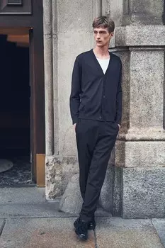 Кардиган тонкой вязки обычного кроя H&M, синий