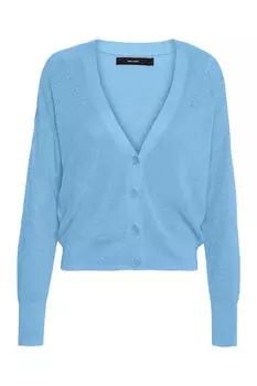 Кардиган тонкой вязки с длинными рукавами Vero Moda, синий