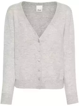 Кардиган тонкой вязки с V-образным вырезом ALLUDE, серый