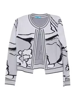 Кардиган TOOCHE Strickjacke Muster, белый/черный