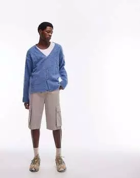 Кардиган Topman Brushed Boucle, синий