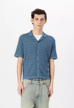 Кардиган TRIANGLE STITCH SWOLO Abercrombie & Fitch, синий