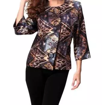 Кардиган Tribal с застежкой спереди, черный, многоцветный ANGEL