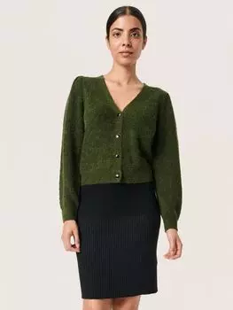 Кардиган Tuesday из смесовой шерсти из альпаки Soaked In Luxury, комбу грин