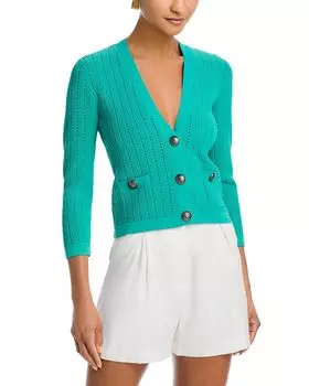 Кардиган укороченный Irvin Pointelle L'AGENCE, синий